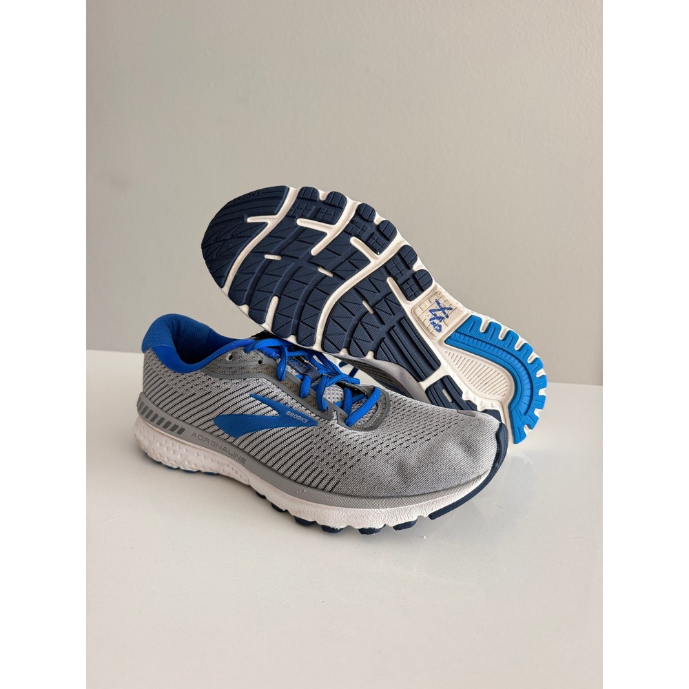 Brooks Adrenaline GTS 20 Mens Size 10.5 Grey Blue Running Shoes 1103071D051